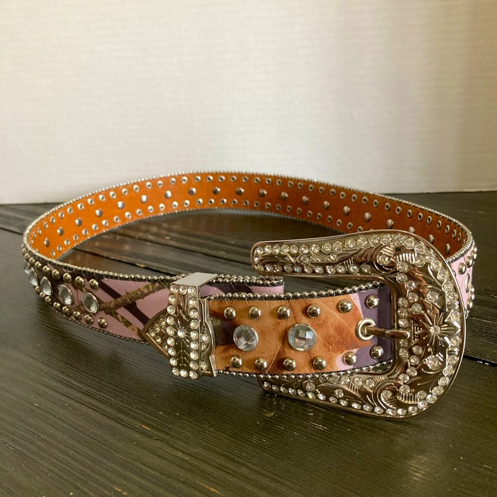 Blazin Roxx Pink Camo Rhinestone Belt Size Small Brand New Never Worn With Tag